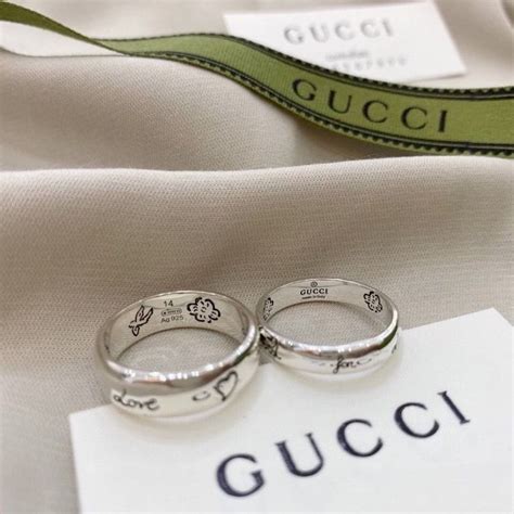 nacre couple ring gucci|Gucci 925 silver flower ring.